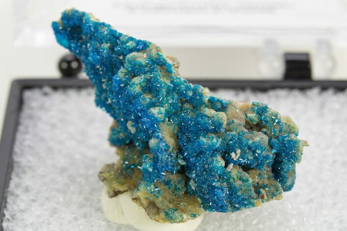 Vibrant Blue Veszelyite Crystal Cluster - China #337102